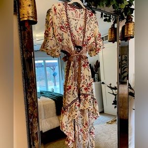 Floral Dress, Partial Open Back